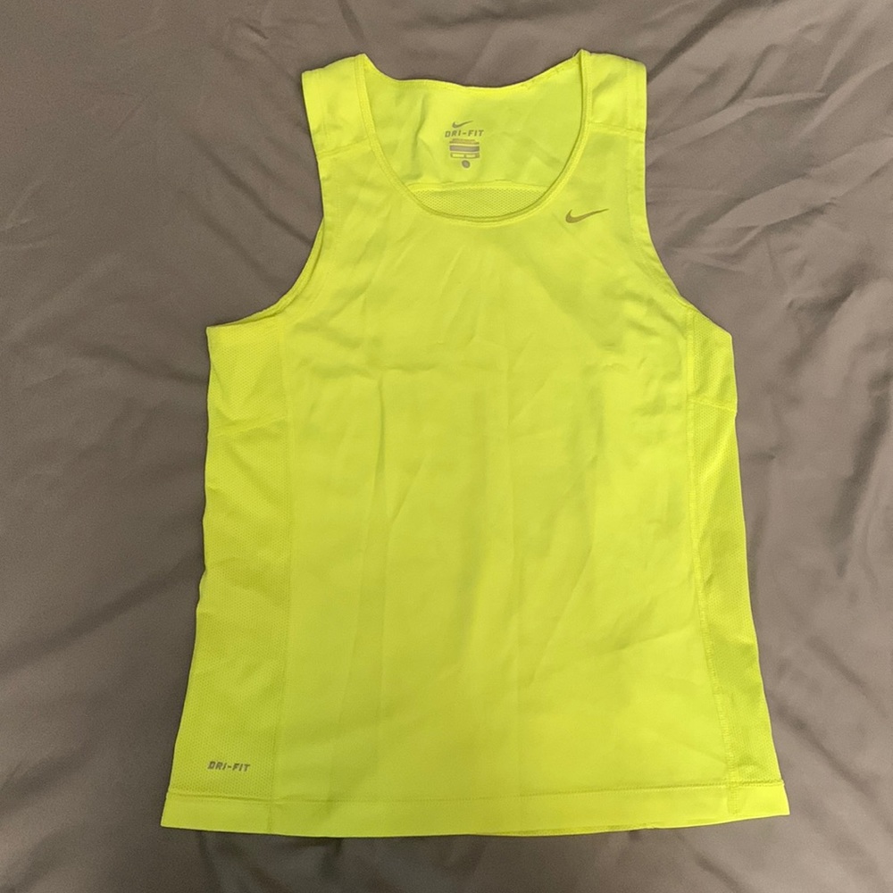 Nike Dri-fit tank top singlet in neon size small
